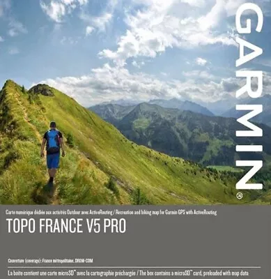 Garmin TOPO France V5 PRO Montagne Micro SD/SD Card | Walk | GPS | Hiking | Map • £190