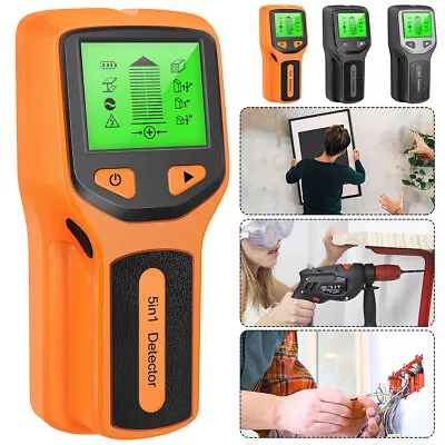 5in1 LCD Stud Finder Pipe Sensor Metal Wire Detector Electric Wall Scanner UK • £13.08