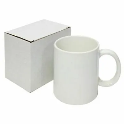 £35.99 • Buy 12 Pieces White Ceramic Tea Coffee Mug 11 Ounces Heat Press Thermal Transfer