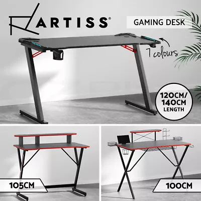 $165.96 • Buy Artiss Gaming Desk Office Table Desktop PC Computer Desks Racing Laptop Home