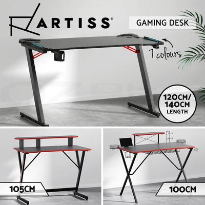 Artiss Gaming Desk Office Table Desktop PC Computer Desks Racing Laptop Home • $113.95