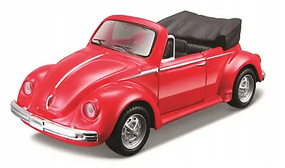 $12.95 • Buy MAISTO POWER RACER VOLKSWAGEN BEETLE CABRIOLET Red 1:43 Scale 4.5 Inch Toy Car