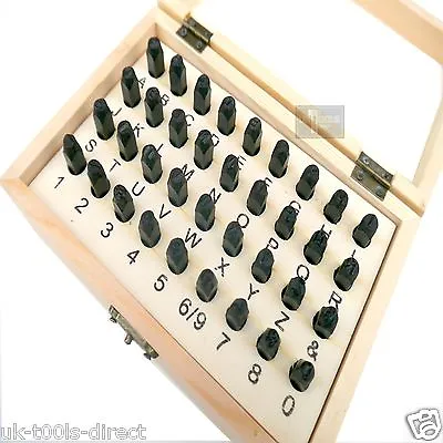 36pc 3mm Letter And Number Punch / Metal Stamp Security Marker Set New In Box • £11.69