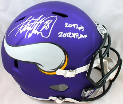 Adrian Peterson Signed Vikings F/S Speed Helmet W/2 Insc.-Beckett W Hologram • $399