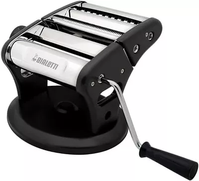 Bialetti Manual Pasta Machine Maker Noodle Spaghetti Stainless Steel Black • $71.07