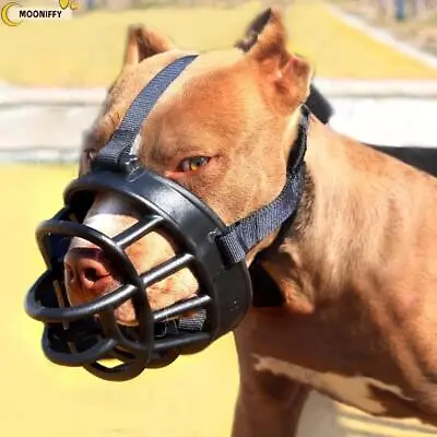 Dog Muzzle Pet Soft Barking Silicone Mouth Mask Bite Muzzle Pitbull Retriever • $12.69