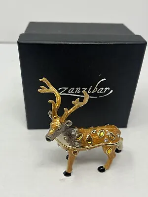 Jeweled Deer Trinket Box ZANZIBAR New Brunswick No 67 With Box • $17.99