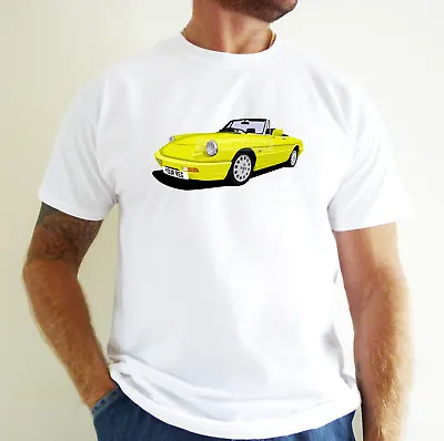 Alfa Romeo Spider Car Art T-shirt. Personalise It!  • £14.99