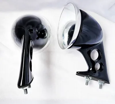 For Mazda R100 Rx2 Rx3 Rx4 Rx5 Coupe 2d Custom Fender Mirror Mount Black Chrome • $245.28