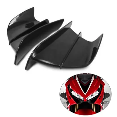 Aerodynamic Winglets Wings Spoiler Side Fairing Black For Honda CBR1000RR 2023 • $30.50