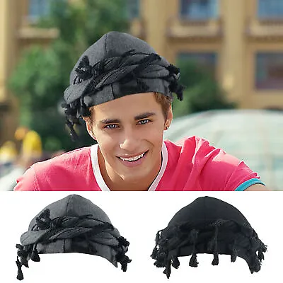 Turban Durag For Men Unisex Satin Silk Lined Elastic Turban Head Wrap Head Scarf • $12.83