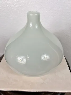 Z Gallerie Frosty Translucent  Cloud Blue  Vase Modern Minimalist 8 1/4 T 9 W • $32