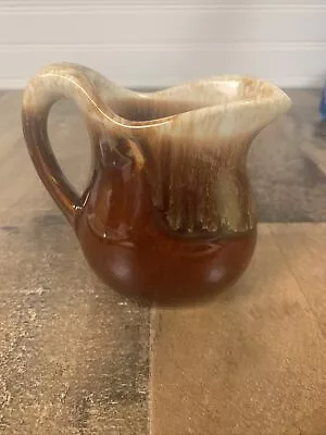 Mccoy Usa Pottery Creamer 3.5” Brown Drip Glaze • $20