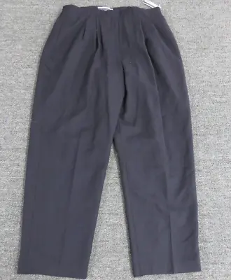 Amanda Smith Dress Pants Womens Size 20 Black Pleated Front Wool New • $18.95