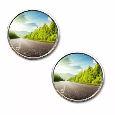 Zone Tech 2  Round Stick On Rear-view Blind Spot Convex Wide Angle Mirrors Car • $6.75
