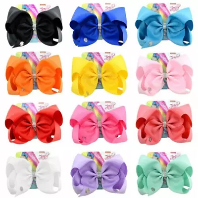 8 Inch Pure Color JoJo Siwa Hair Bow With Alligator Clip Girl Kids Bowknot • $12.09