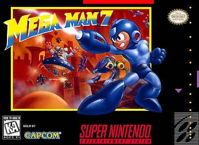 Megaman 7 Snes Poster High Quality 4x6 8x10 8.5x11 11x17 13x19 • $3.58