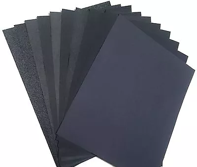 50 Sheets Premium Latex Backed Sandpaper Wet Dry 9  X 5.5   80 - 2000 Grits • $21.99