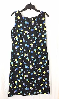 Amanda Smith Women’s Dress Career Sleeveless Black Polka Dot Pencil Sz6 Preowned • $23.99