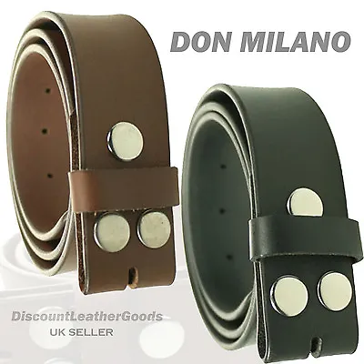 Exclusive 38mm Popper Press Stud Best Quality Leather Belt Designed By MILANO • £11.99