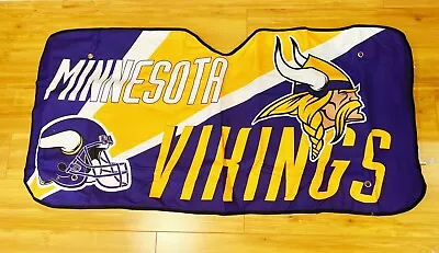 NFL Team Logo Minnesota Vikings Auto Car Frontwindow  Sun Shade-27''x55'' • $15.99