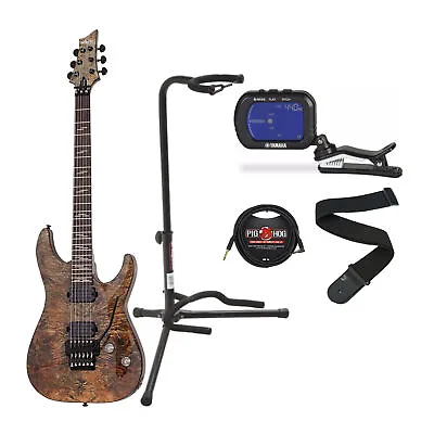 $589 • Buy Schecter Omen Elite-6 FR 6-String Electric Guitar (Right-Hand, Black) Bundle
