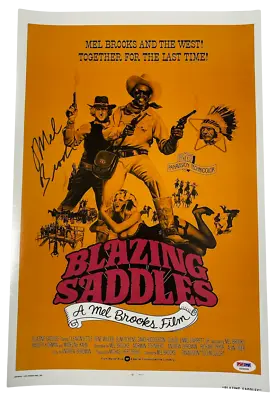 Mel Brooks Signed 12x18 Photo Blazing Saddles Authentic Autograph Psa Dna Coa • $750