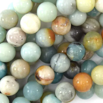 $3.99 • Buy Natural Amazonite Round Beads Gemstone 15  Strand 4mm 6mm 8mm 10mm 12mm