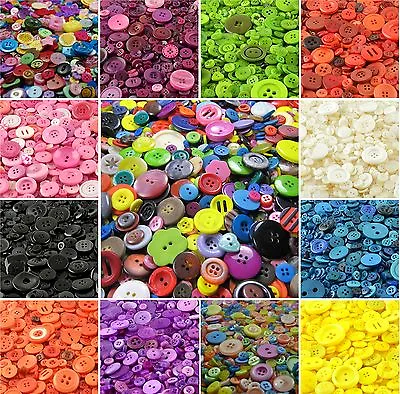 Assorted Mixed Buttons Arts Crafts Card Making Scrapbooking Sewing Round  • £3.15