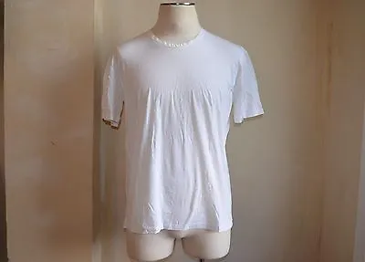 £213.40 • Buy Yves Saint Laurent Ysl White Edgy Raw Overlay Short Sleeves Design T Shirt S Xl