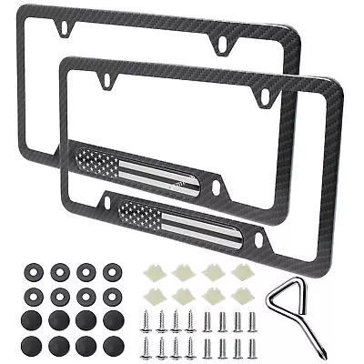 2PCS License Plate Frame Carbon Fiber F & R Holder For Honda Element Ridgeline • $18.99