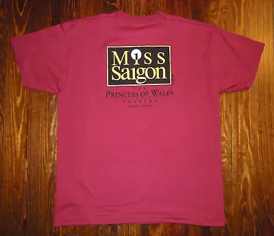 T Shirt Vintage 80s Miss Saigon Musical Theater Toronto Single Stitch Size XL    • $29.99