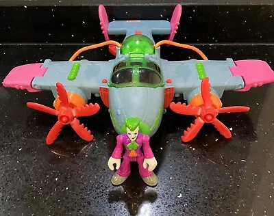 Imaginext Batman The Joker Plane DC Super Friends Figure Vehicle Rare • £16.49