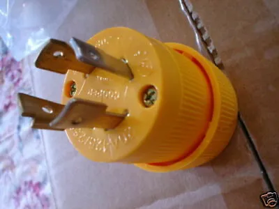 L14 20P Locking Male Plug 4 Prong 125 250 Volt 20 Amp  Yellow Nylon FREE SHIP • $8.76