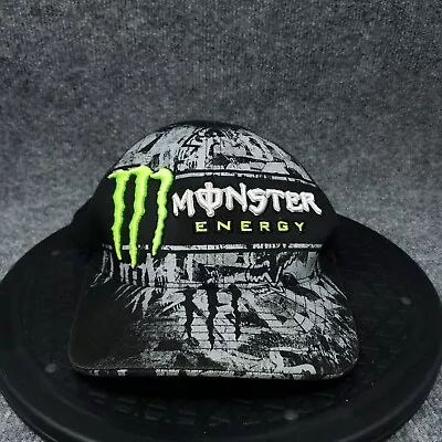 Fox Racing Monster Energy Hat Mens S/M Black Ricky Carmichael #4 Cap Flex Fit • $29.99
