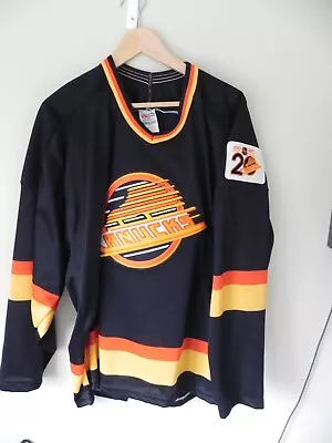 Vintage Vancouver Canucks Jersey - 1990 - 20th Anniversary - XL Size -Never Used • $73.16