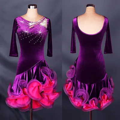 Modern Waltz Latin Salsa Tango Cha Cha Ballroom Dance Dress Costume • £58.85