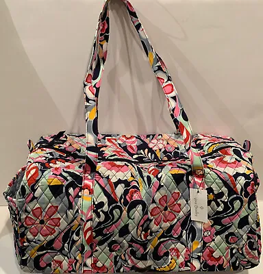 Vera Bradley Large Traveler Duffel Mod Paisley Pattern Quilted Duffel Bag NEW • $68