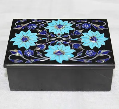 6 X4  Marble Jewelry Trinket Gift Box Inlay Pietra Dura Mosaic Handmade Crafts • $228