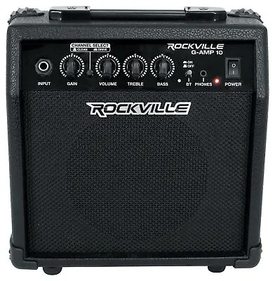 Rockville G-AMP 10 Watt Guitar Amplifier Amp With Bluetooth + Clean/Distortion • $49.95