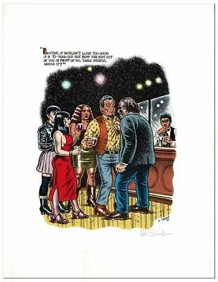 Charles Bukowski & R.Crumb-ORIG.SIGNED SILKSCREEN PRINT FROM THE CAPTAIN IS OUT • $605