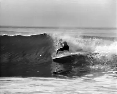 1962 Lance Carson B&W 8 X 10 Surfing Photo By Leroy Grannis W Stamp & Date • $149.99