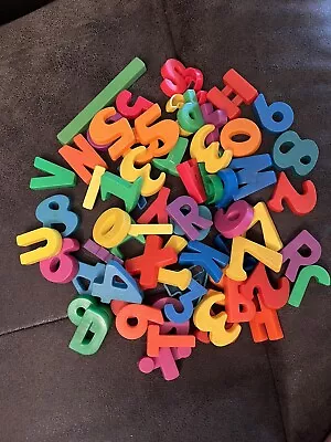 Magnetic Letters & Numbers - Random Lot Of Plastic Letters & Numbers - 60+ Pcs • $9.99