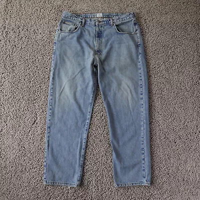 Vintage Calvin Klein Jeans 36x30 Mens Straight Classic Fit Stone Wash Denim 90s • $27.95