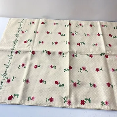 Vtg Pillowcase Standard Red Roses Flowers Cotton Blend 960-22 • $4