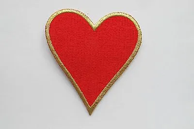 #2698 Red Heart Suit Playing Cards Casino Poker Card Embroidery Applique Patch • $3.25