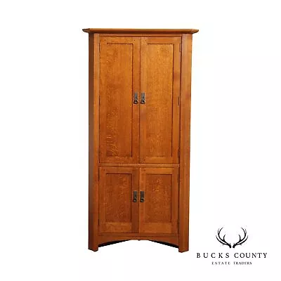 Stickley Mission Collection Oak Corner Cabinet • $2995