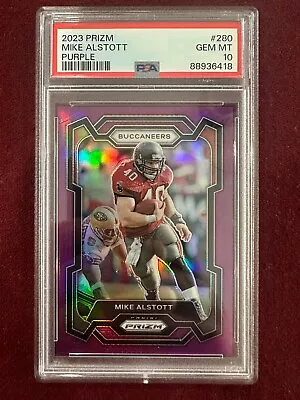 Mike Alstott 2023 Panini Prizm Purple Prizm 18/125 PSA 10 Gem Mt • $60