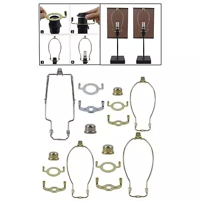 Detachable Lamp Shade Harp Holder With Finial Light Fitting Harps Lampshade Harp • £8.83