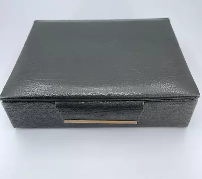 Vintage Sheldon Green Leather Jewelry Box Java Buffalo Button Closure 7 X 5  • $34.95